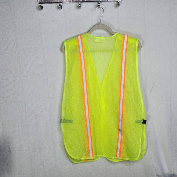 3pk Grainger International Neon Reflective Mesh Velcro Closure Safety Vest OSFM - Picture 9 of 16